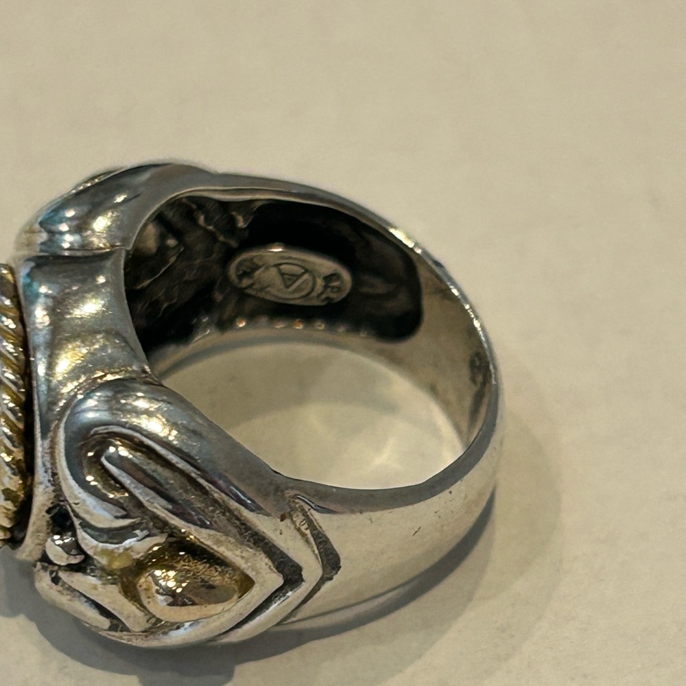 Sterling Silver Statement Ring With Citrine Center - image 2